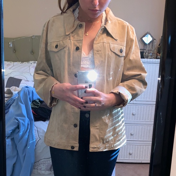 Vintage Jackets & Blazers - Vintage tan suede jacket🌻